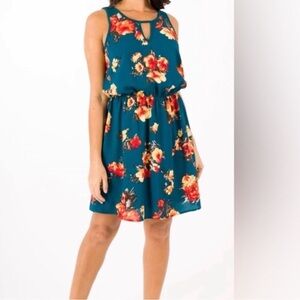 41 Hawthorne Evander Dress Green floral size L NWT